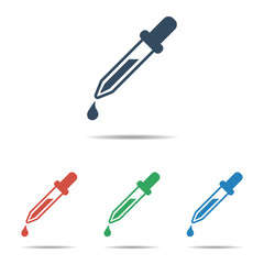 Pipette dropper icon - simple flat design, vector