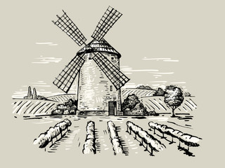 illustration of a mill © bioraven