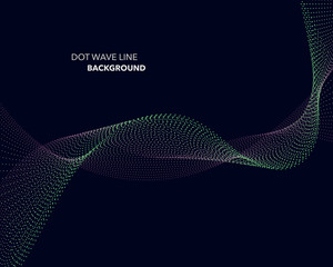 Elegant abstract vector dot wave line futuristic style background template