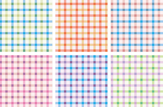 Cute colorful check pattern vector for swatch