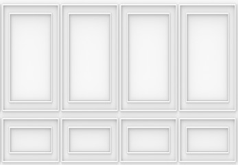 3d rendering. luxury white wood wall background