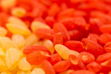 colored rice for the development of fine motor skills