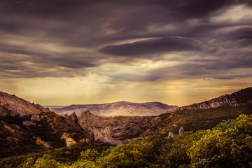 Amazing mountain landscape in the Crimea.