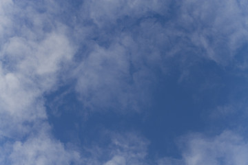 Cloud formation over clear blue sky