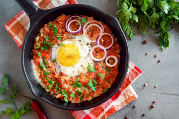 Shakshuka egg for breakfast.