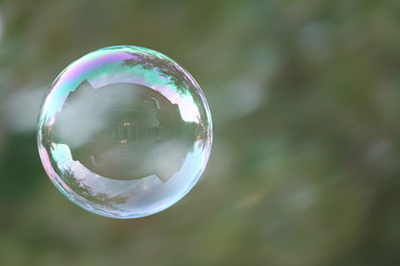 Reflection in Soap Bubble
