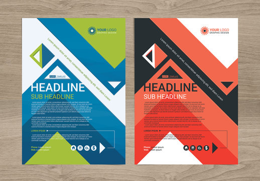 Multipurpose Flyer Layout with Geometric Element 6