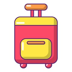 Travel bag icon, cartoon style