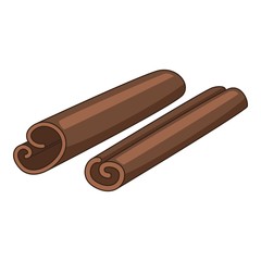 Cinnamon sticks icon, cartoon style