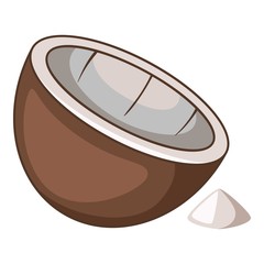 Coconut spices icon, cartoon style