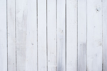 White wooden background, obsolote painted wood texture