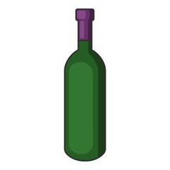 Bottle of wine icon, cartoon style