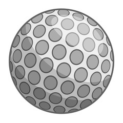 Golf ball icon, cartoon style