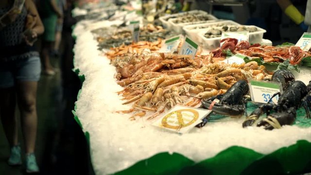 Seafood at  open market
