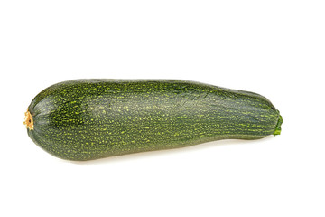 Green zucchini on white background
