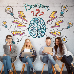 Brainstorm and partnership concept