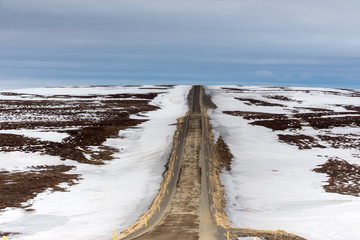 Road in Iceland, heading to Husavik.