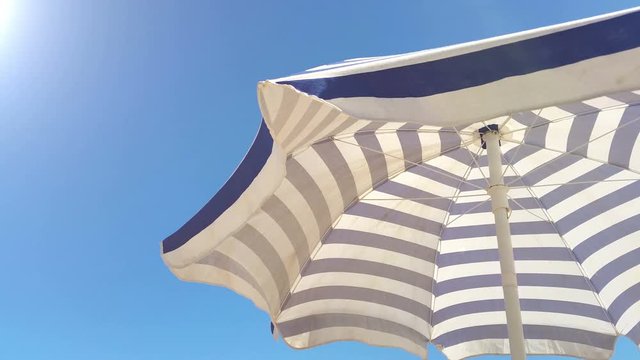 High quality video of beach umbrella in 4K