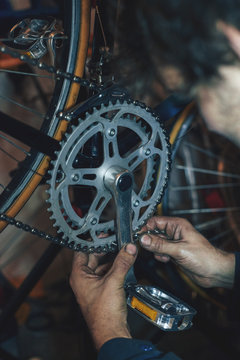 Hand  details of mechanic
