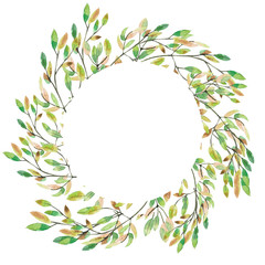  Wreaths From Autumn Leaves Watercolor