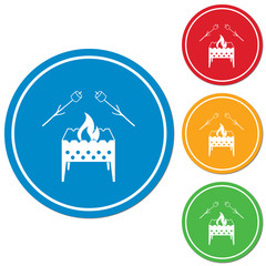 Fototapeta premium Brazier and zephyr icon