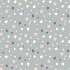 Endless Christmas Pattern. Star Background.