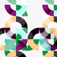 Obraz premium Colorful rings on grey background, modern geometric pattern design