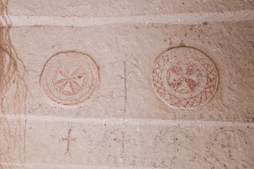 Cross in a Cave Church, Zelve Valley, Cappadocia