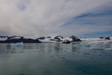 Expedition vessel in Arctic