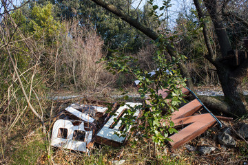 Old big letters of a sign