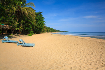 Waves on a Sandy Caribbean Beach