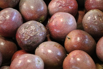 Passion fruits on the weekly market in Fremantle, Australia 