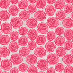 Old paper background with seamless roses pattern