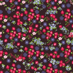Poster de jardin Petites fleurs Joli motif simple en petite fleur. Style Liberty. Arrière-plan floral harmonieux pour les couvertures textiles ou de livres, la fabrication, les papiers peints, l& 39 impression, l& 39 emballage cadeau et le scrapbooking.