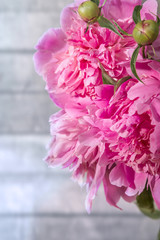 Bouquet of pink peonies