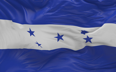  Flag of the Honduras waving in the wind 3d render
