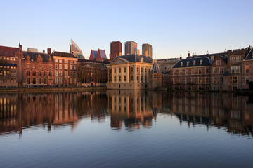 Seat of government in The Hague with reflection in the water