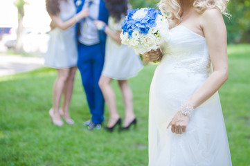 Bride in wedding dress