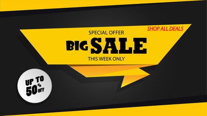Sale banner template design vector illustration