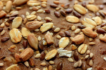 Whole grain sandwich, closeup