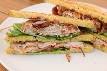 Fresh chicken meat sandwich