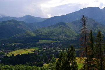 widok na Zakopane z Gubałówki