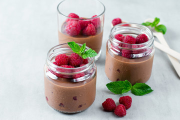 Chocolate mousse sweet dessert