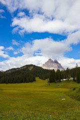 View od Dolomites alps in summertime