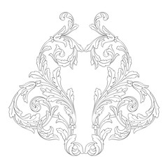 Baroque vector vintage elements
