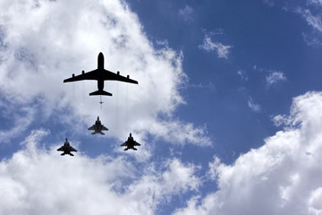 Air force in the sky
