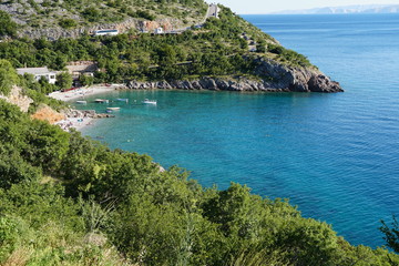 Coastal road by the sea in Croatia