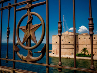 the aragonian castel in the city of taranto, in the south of italy