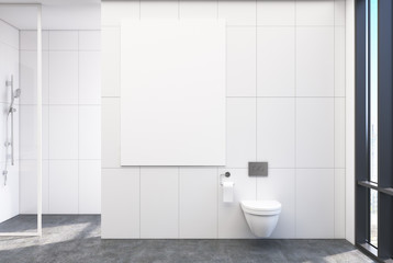 Naklejka na ściany i meble White lavatory, poster