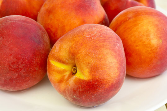 Fresh juicy peach fruit